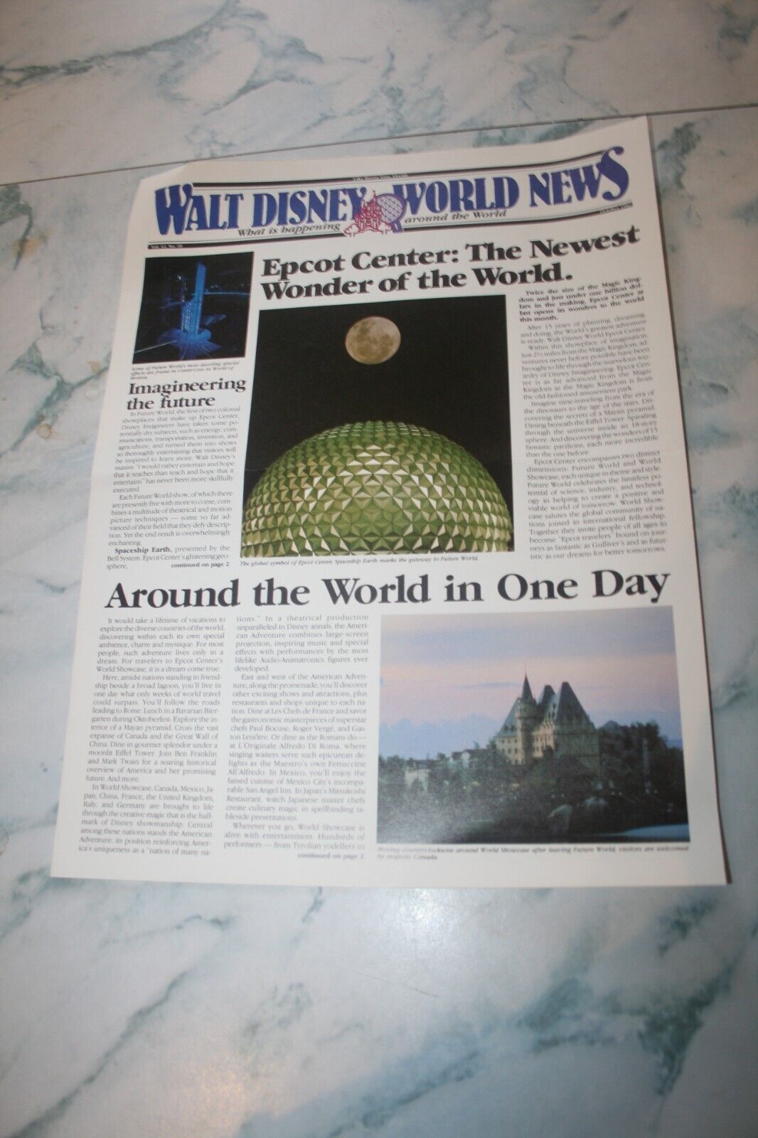 Rare Vintage Walt Disney World News Oct 82 Epcot Opening