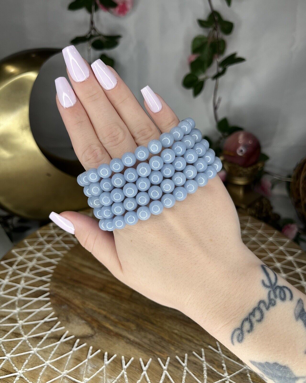 Angelite Bracelets | Healing Crystals, Crystal Jewelry, Intuitively Chosen