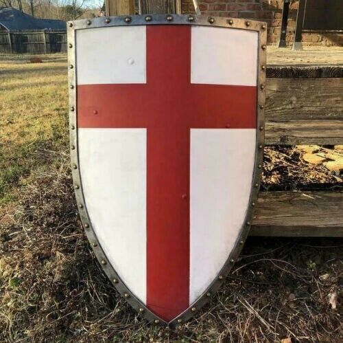 HandMade Steel Medieval Knight Authentic Templar Shield Wall Home Decor Shield