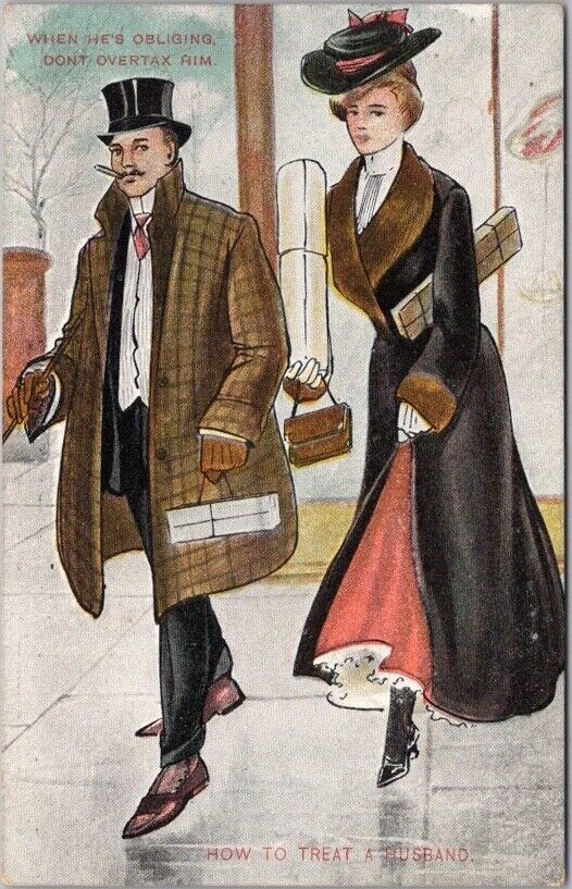 c1910s HOW TO TREAT A HUSBAND Postcard 