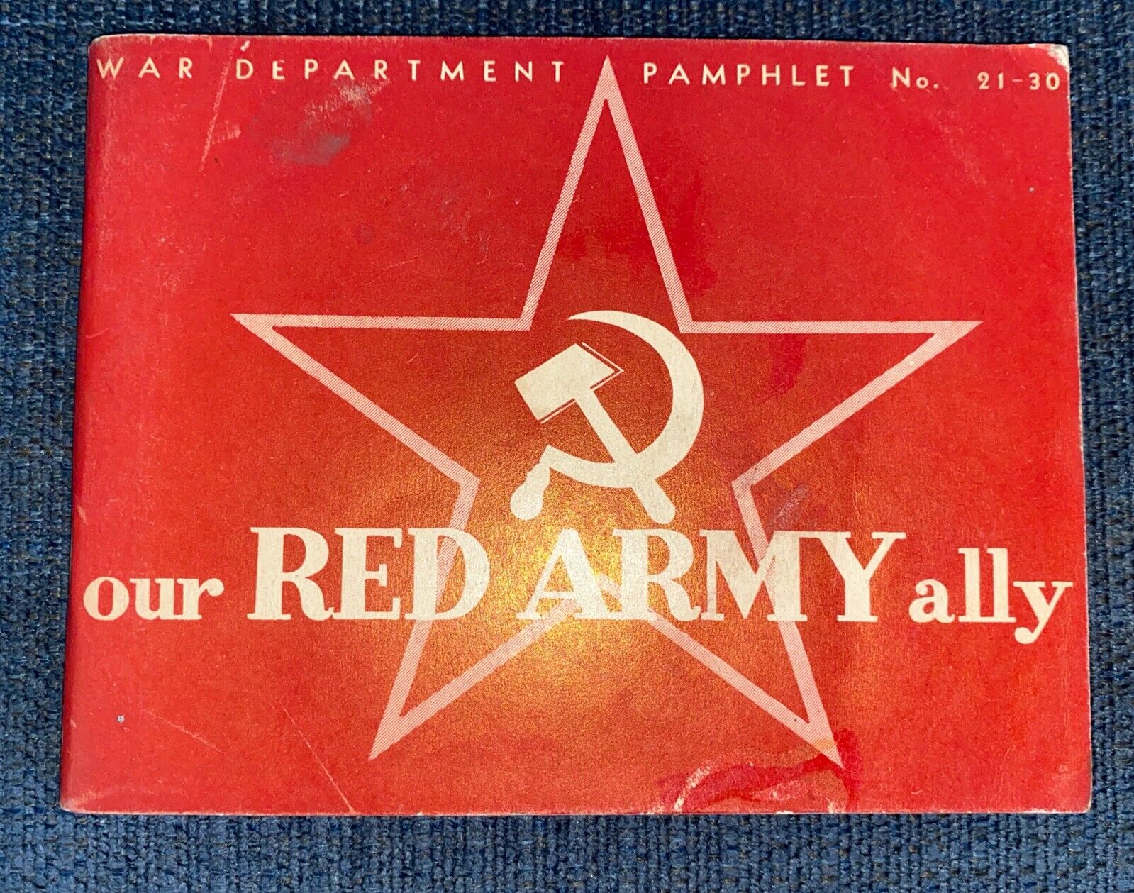 Vintage 1945 WW2 Red Army Ally US Military Army Booklet Pamphlet 21-30