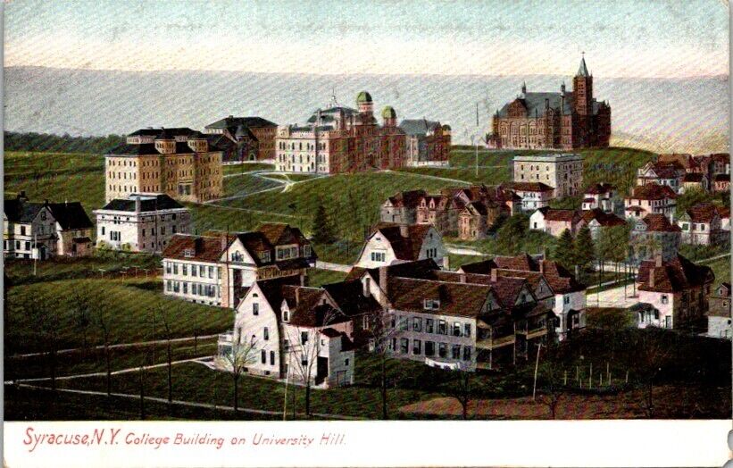 Vintage Postcard View of Syracuse University Hill New York NY c.1901-1907   4254