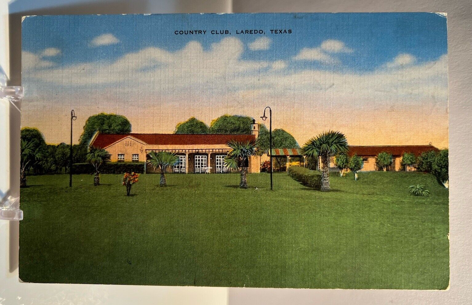Postcard Country Club, Laredo, Texas - Golf - Linen - Vintage c1945