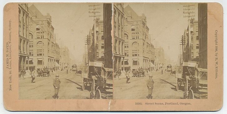 OREGON SV - Portland Street Scene - BW Kilburn c1896