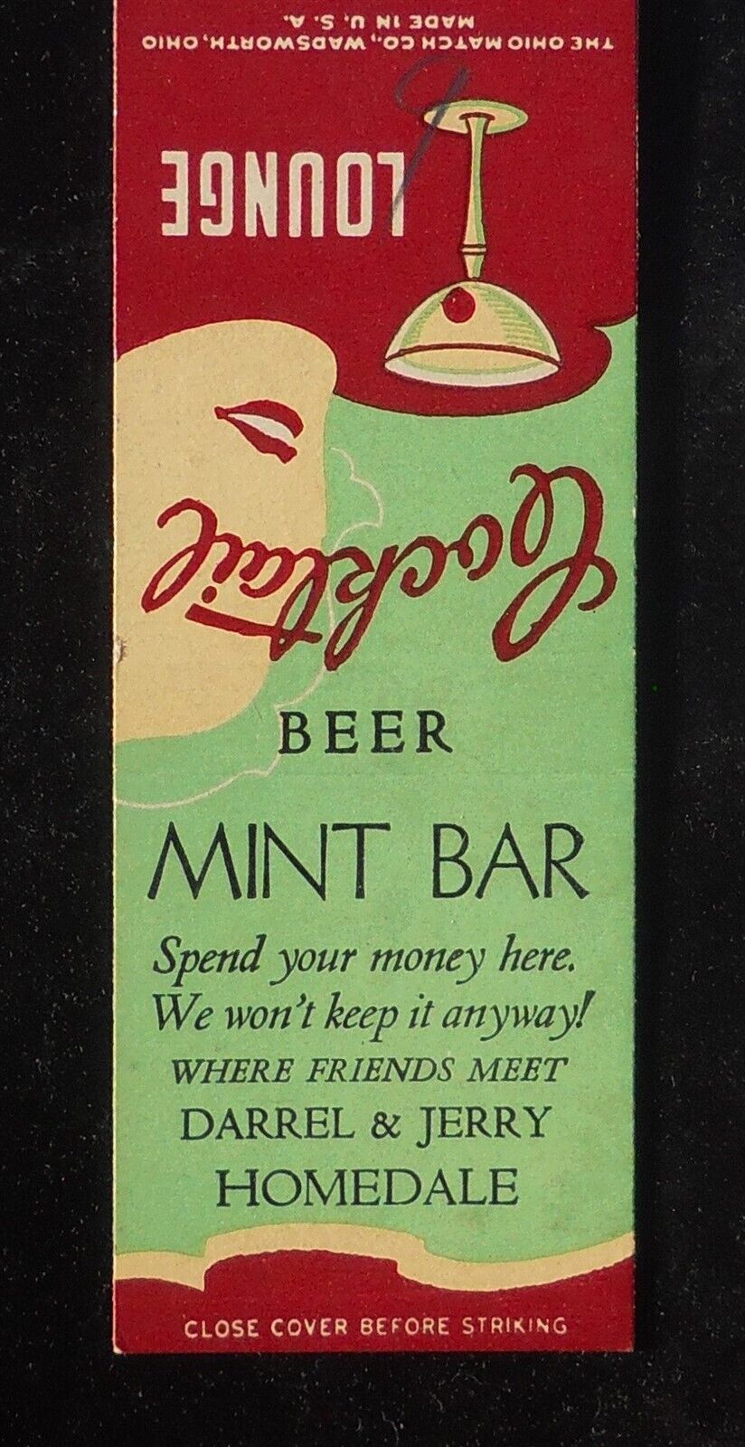 1940s Mint Bar Beer Cocktail Lounge Darrel & Jerry Homedale ID Owyhee Co MB