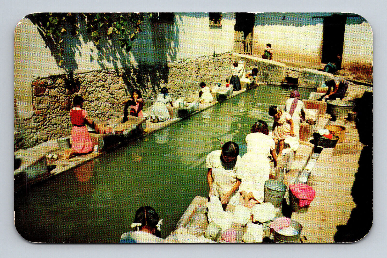 Public Washing Place Women Workers Las Lavaderas Taxco Mexico Postcard