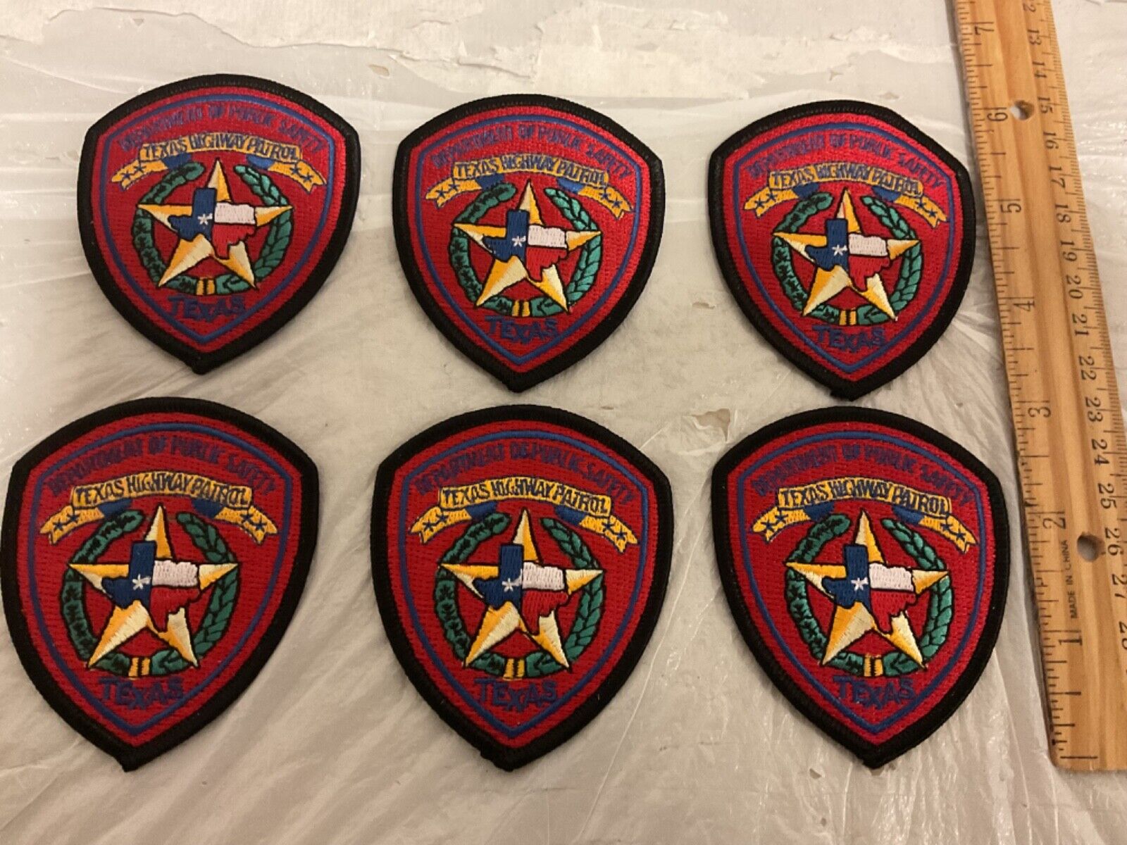 Texas Department Of Public Safety Highway Patrol Hat patch set 6 pieces all new