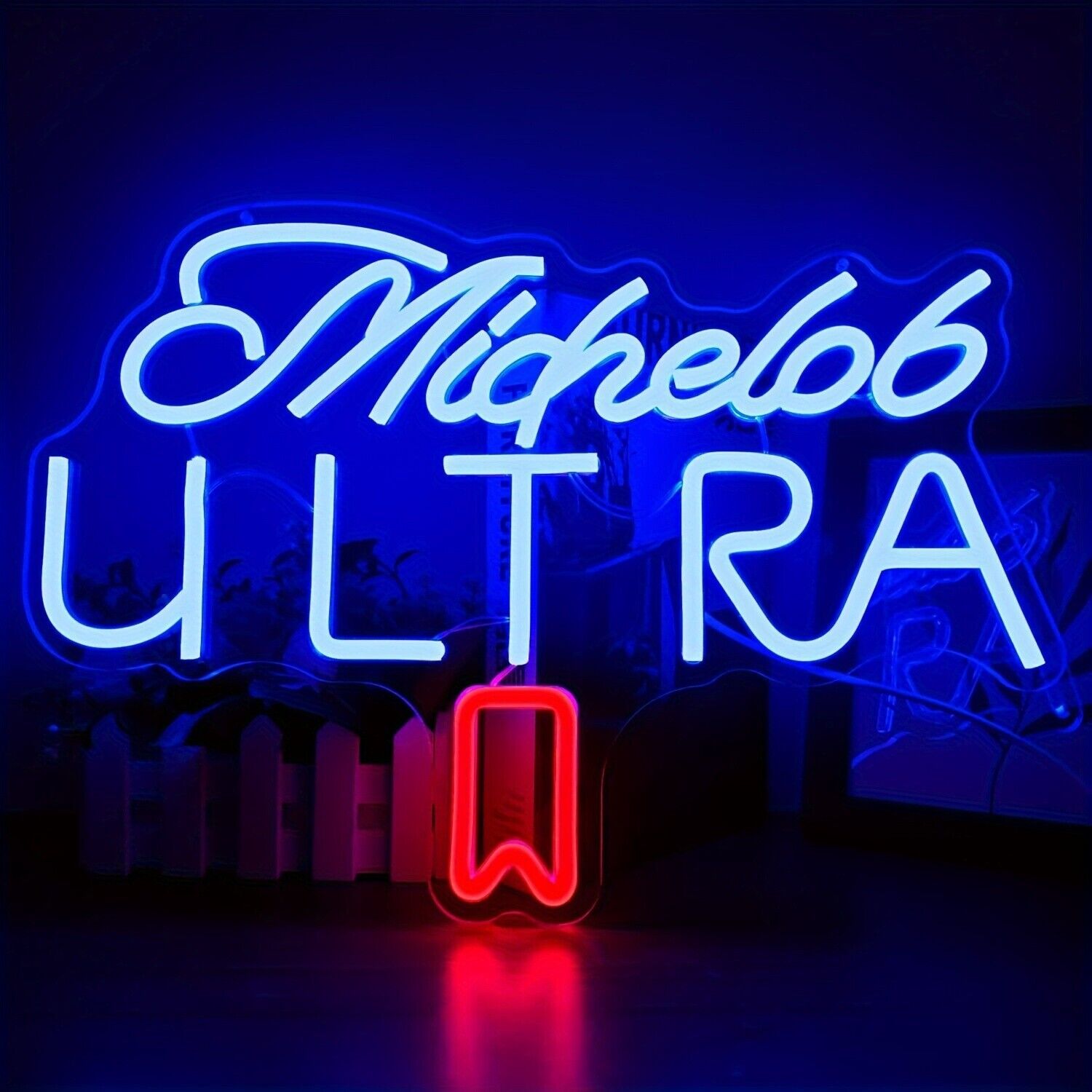 Dimmable Beer Neon Signs Bar Led Sign, Geeinar Michelob Neon Sign for Wall Decor