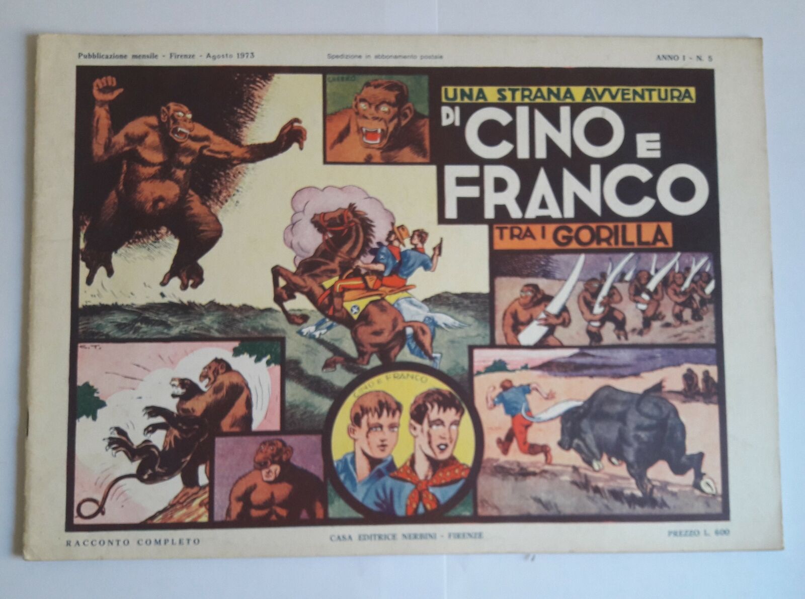 Cino e Franco Tra i Gorilla  Nerbini Reprint 1973 Tim Tyler\'s Luck