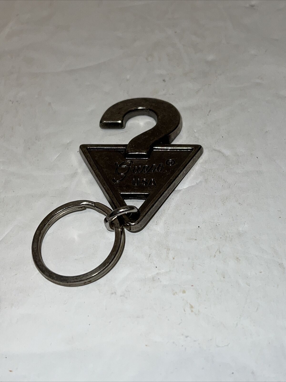 Vintage metal GUESS USA Keychain  Pendant Retro Y2k