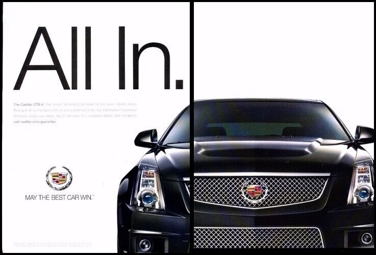 2010 Cadillac CTS-V Original 2-page Advertisement Print Car Art Ad J831