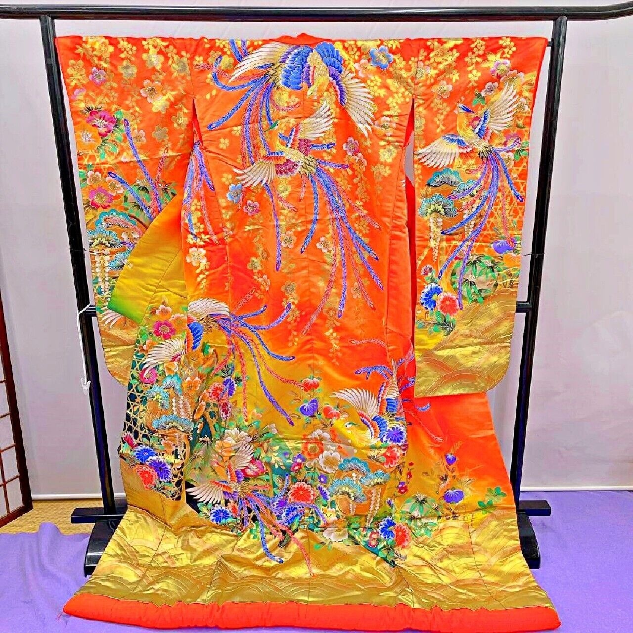 Japanese Kimono Uchikake Wedding Pure Silk japan 1652