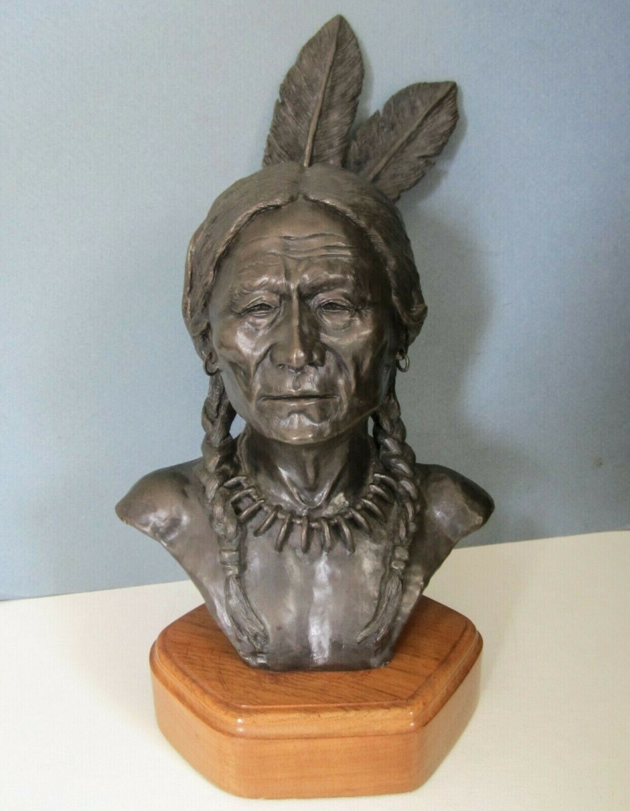 1975 Artist Jim Miller Bronze Sculpture Of Native American Indian 10 20 13 For Sale Scienceagogo