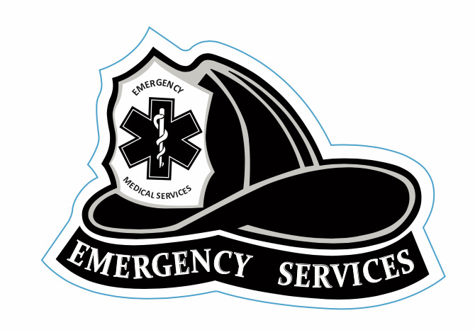 EMS, EMT, PARAMEDIC, FIRE, EMERGENCY SERVICES BLACK HELMET STICKER DECAL NEW