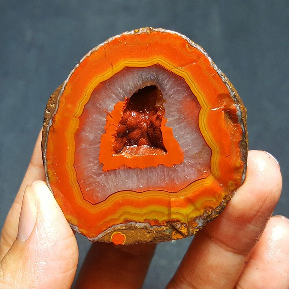 RARE 64g Natural rough Warring States Red Agate Crystal Healing  42X10