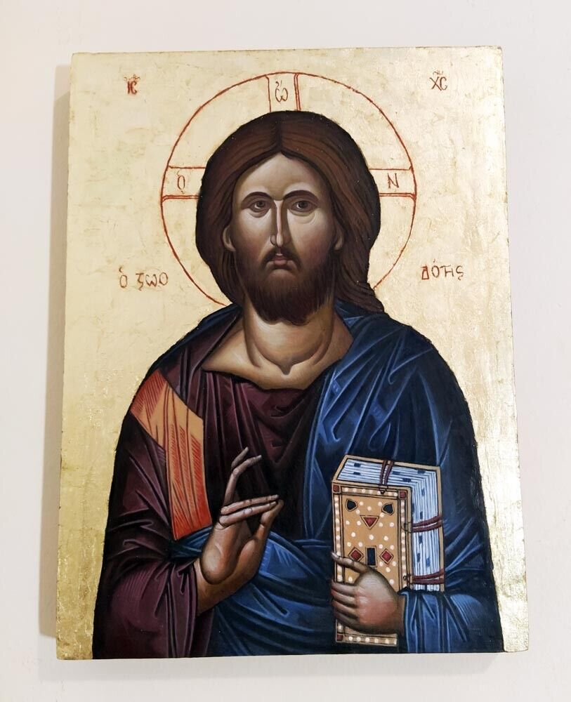 Jesus Christ Orthodox hand painted icon 14.5x11 in (37x28cm) on wood