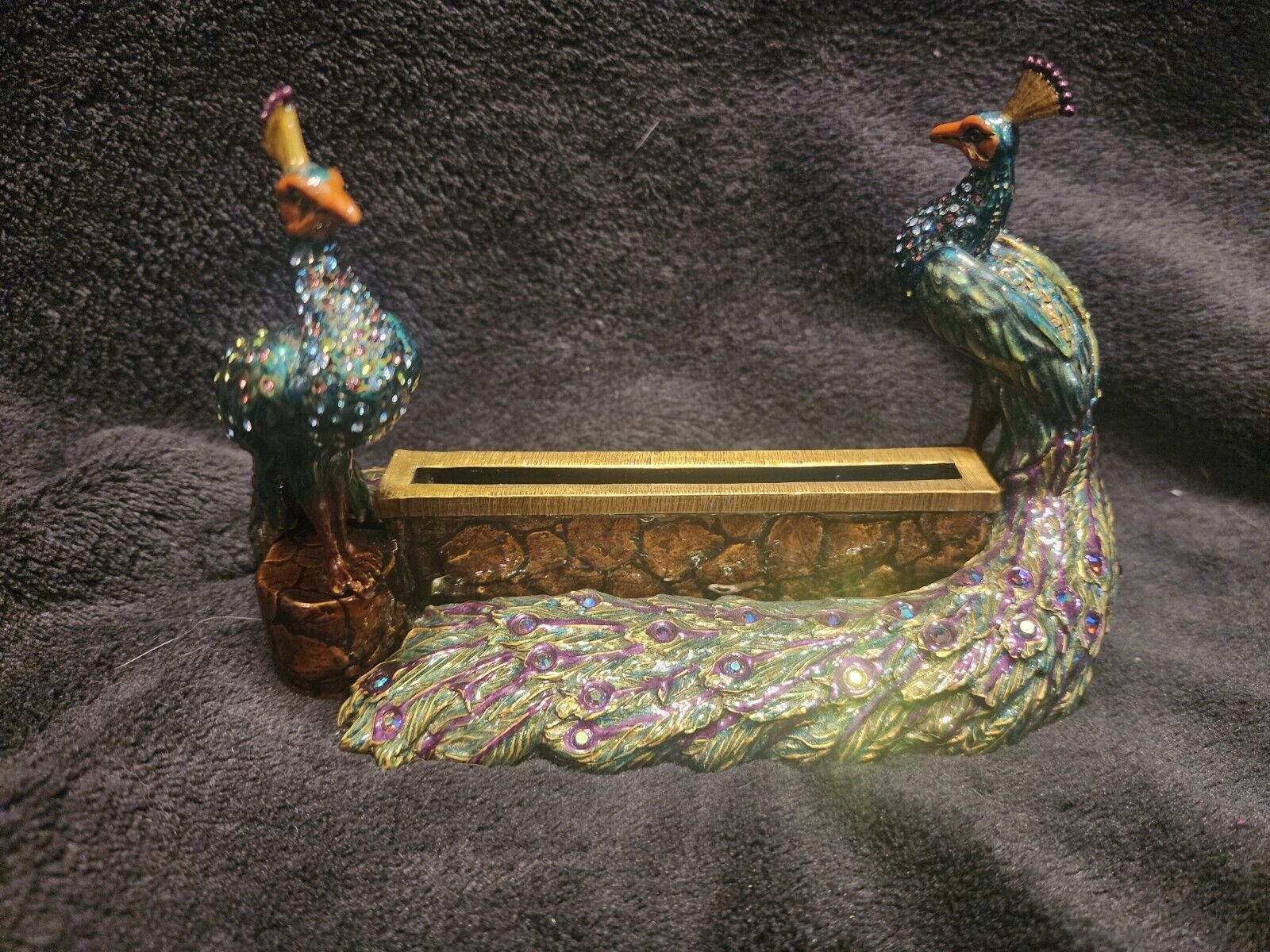JAY STRONGWATER ~ Flora And Fauna Collection Peacock Double Sided Frame 