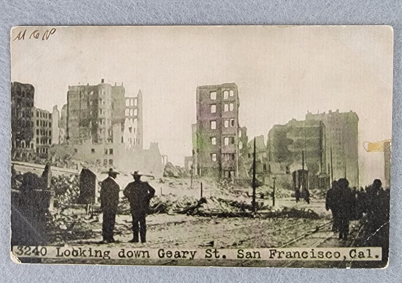 Aftermath of 1906 San Francico Earthquake RPPC Postcard Vintage