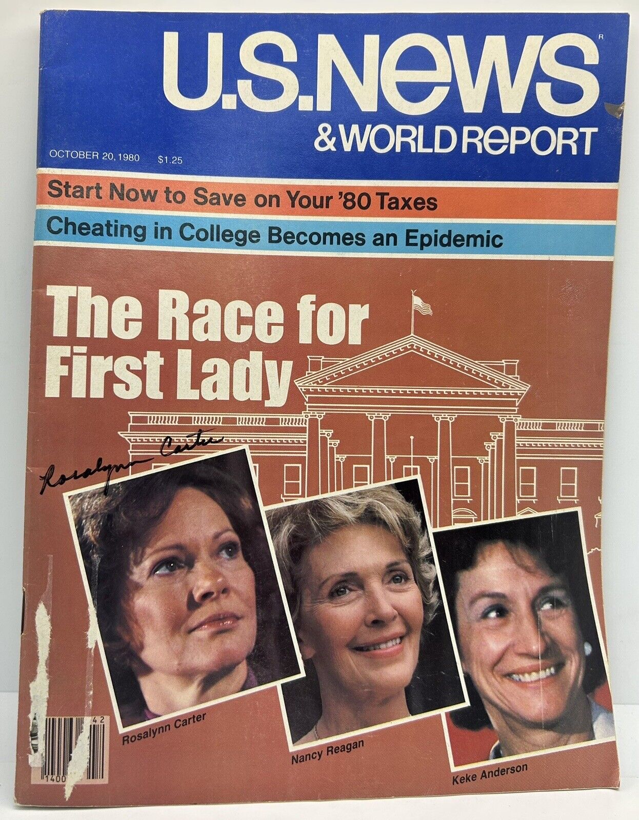 Rosalynn Carter Signed 1980 US News Magazine Autographed First Lady