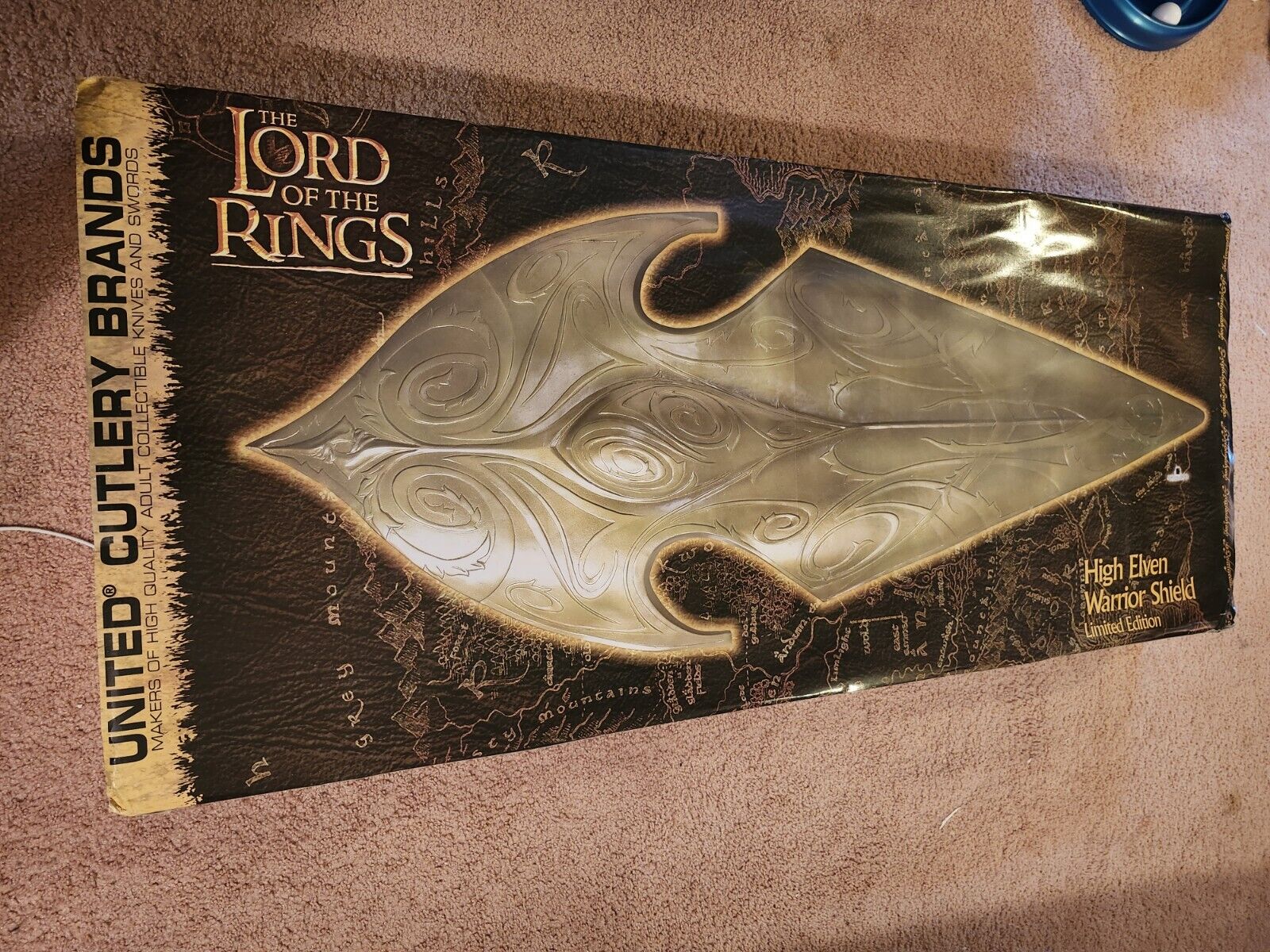 United Cutlery Lord of the Rings High Elven Infantry Shield - NEVER Displayed