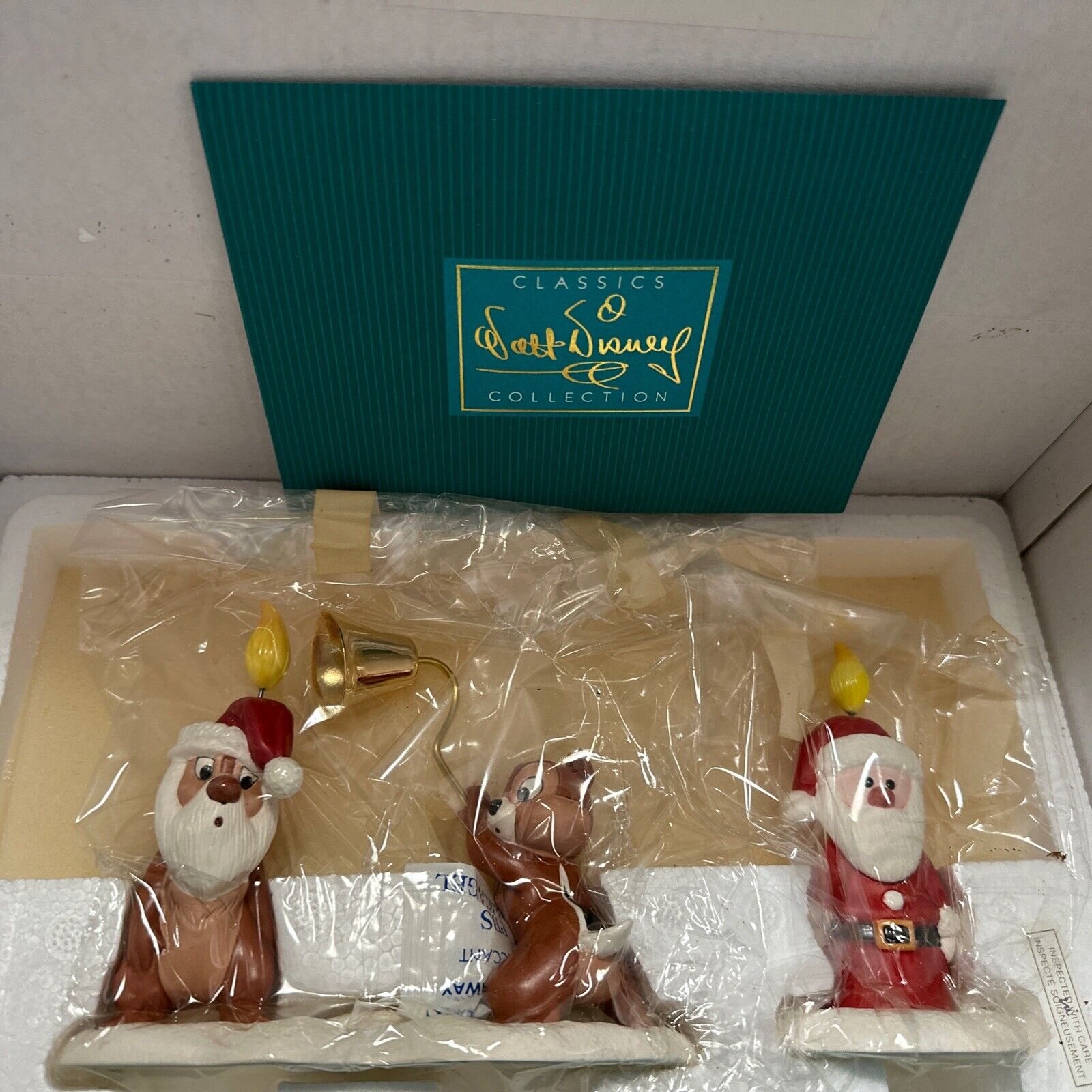 WDCC Chip N Dale Little Mischief Makers & Santa Candle Figurine NIB With COA