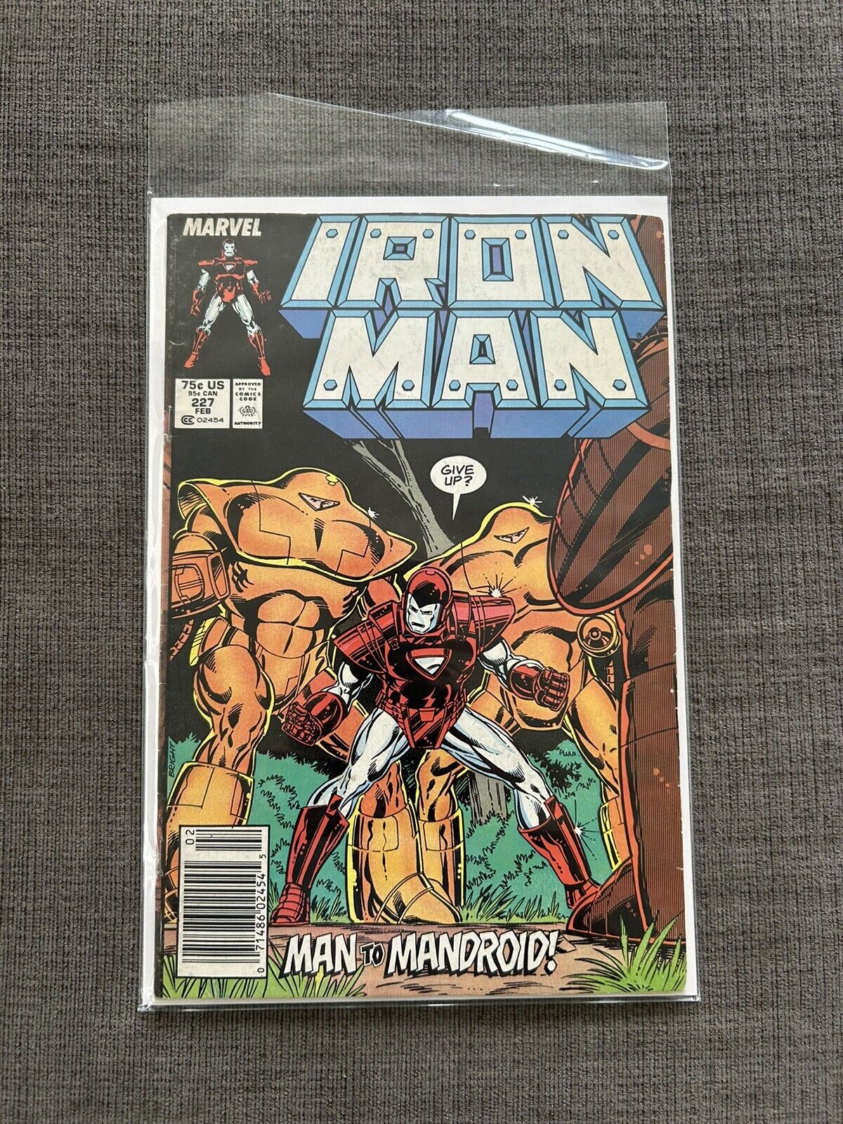 Iron Man #227 - Man to Mandroid - Marvel - 1988