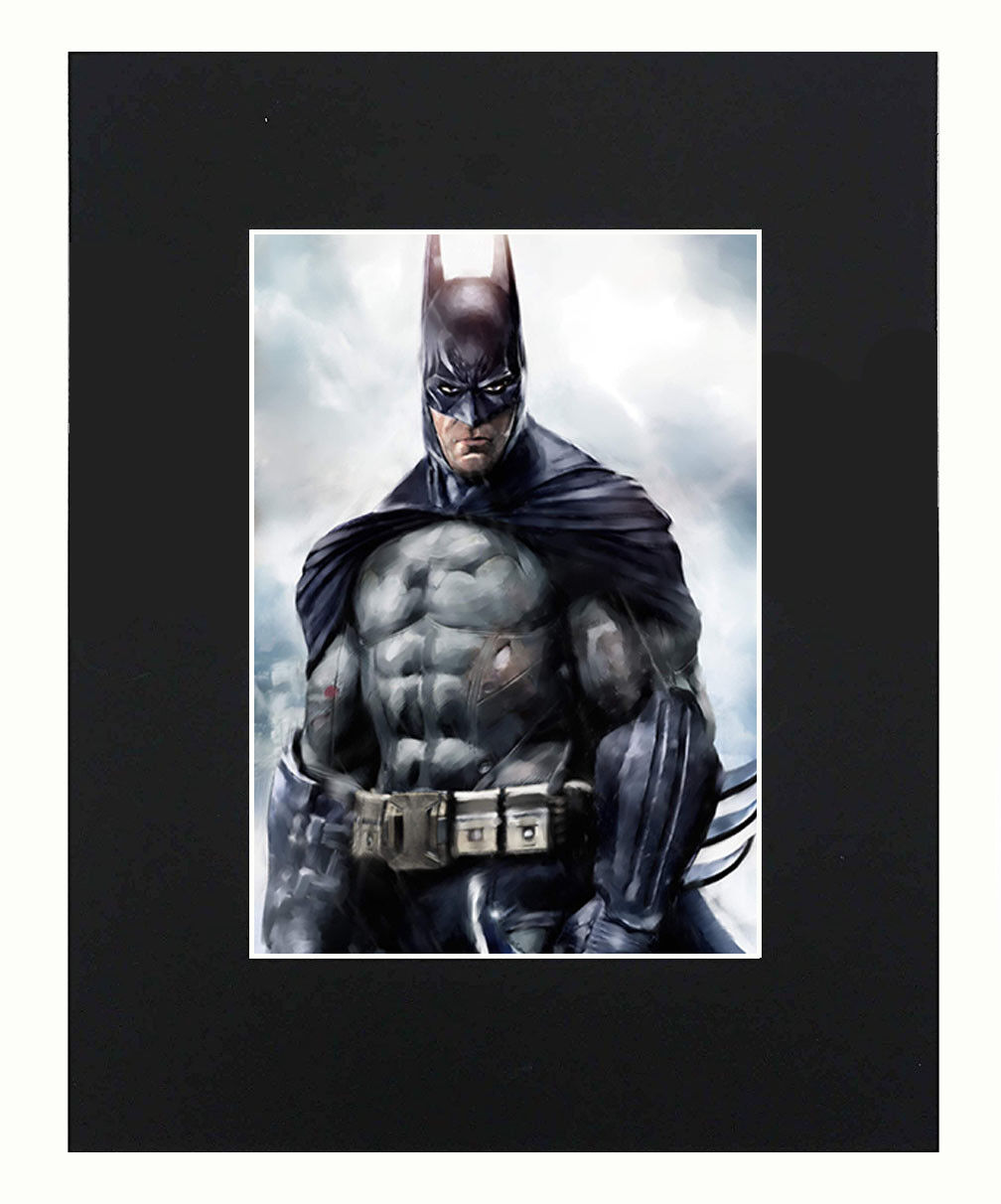 Batman Portrait 8x10 matted Art Print Printed Poster Decor picture Gift Artworks