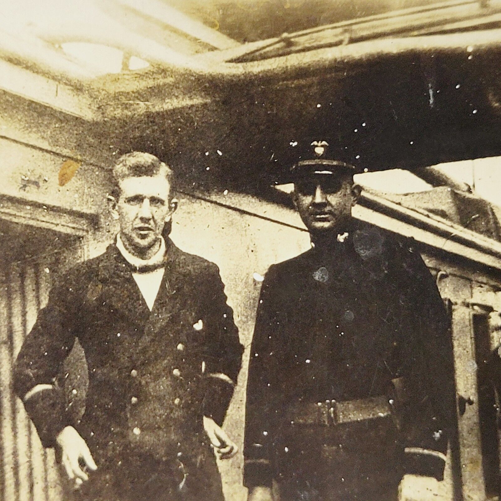 Rare 1917 Postcard Lt. Carpender w/ First German Officer Captured U-58 Submarine