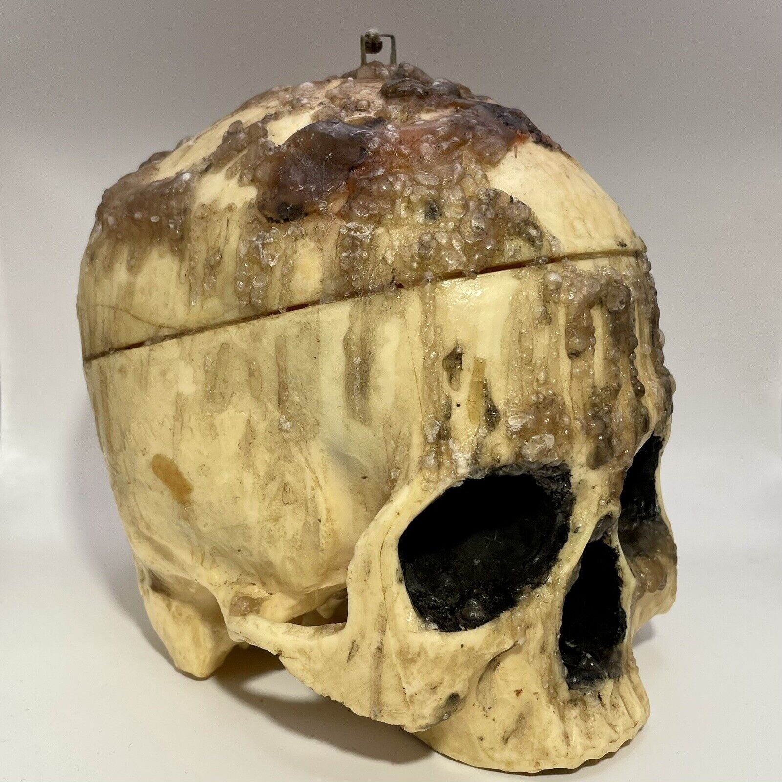 RARE Vintage Unique Rare Creepy Realistic Human Skull Prop Decoration Oddity