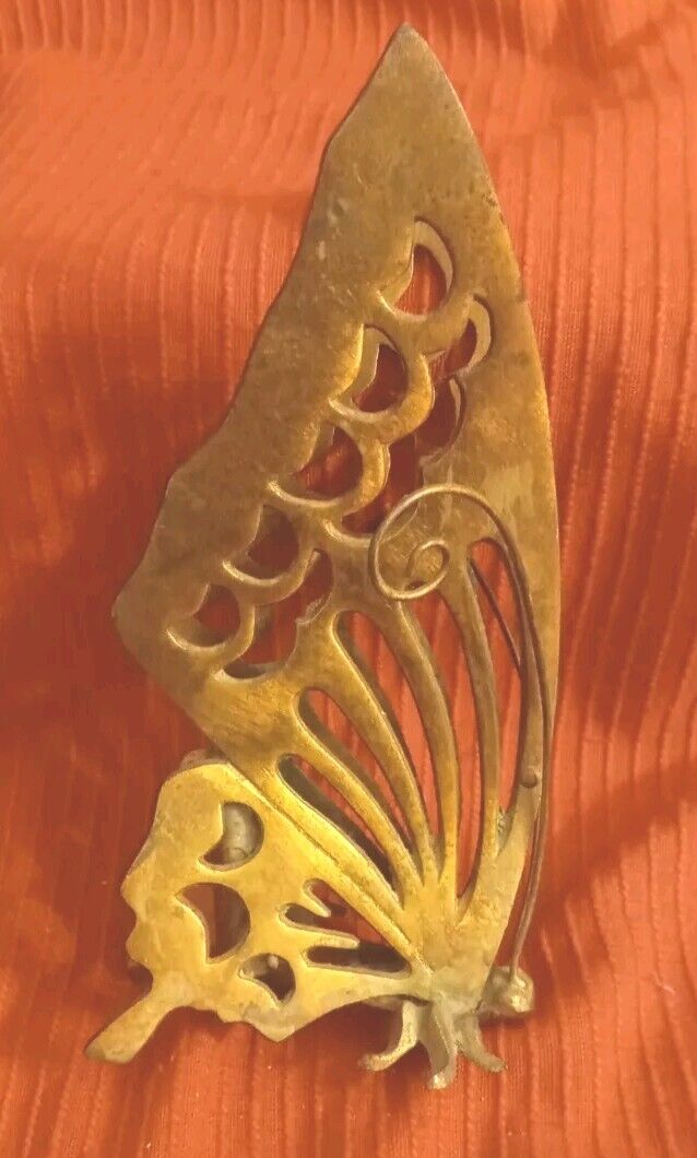 Vintage Brass Butterfly Statue
