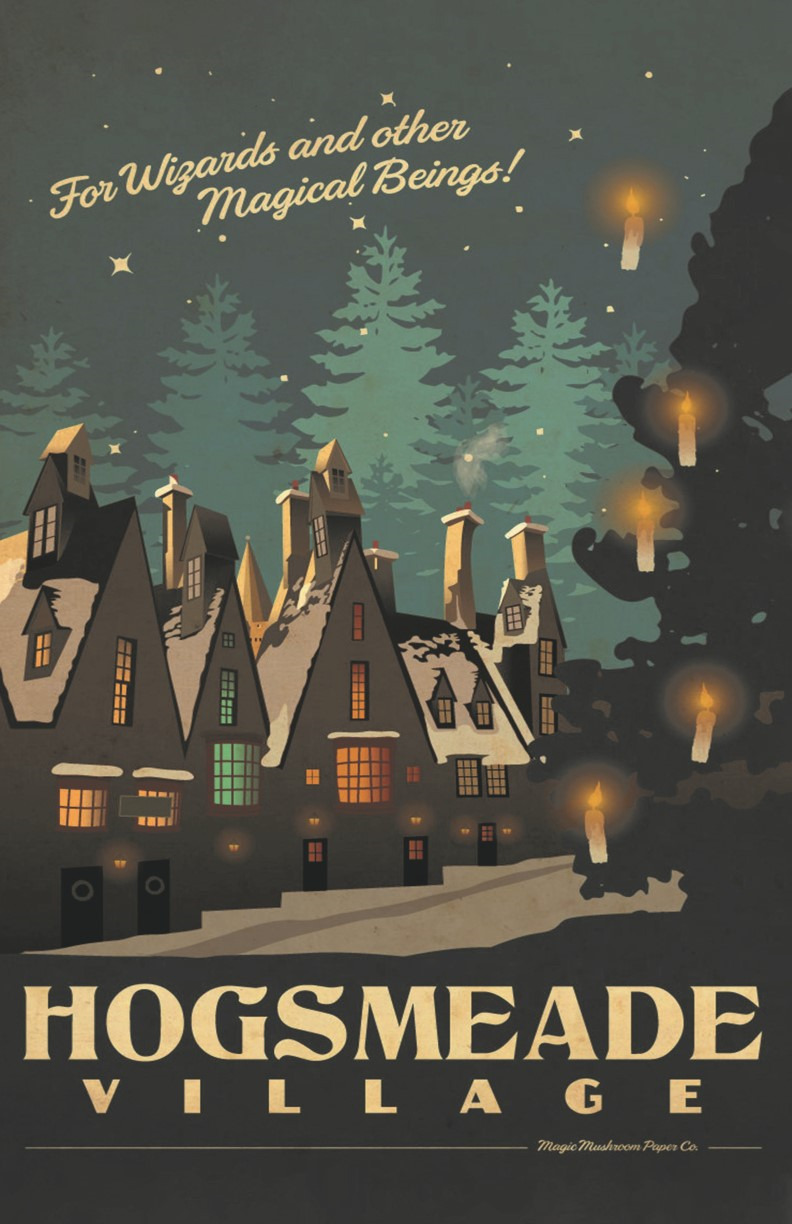 Harry Potter Hogsmeade Village Travel Style Poster 11x17 Poster Print