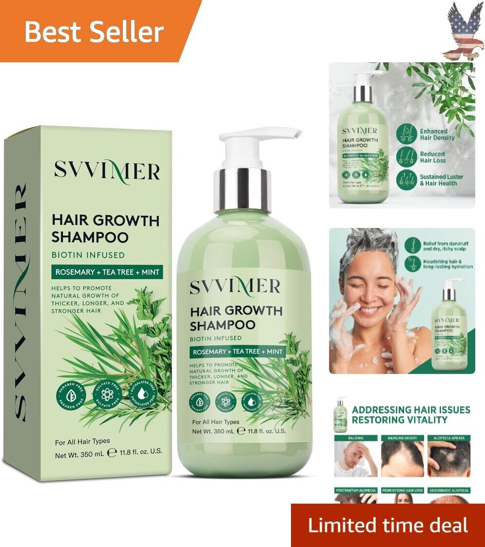 Hair Growth Shampoo - Regrowth Formula - Tea Tree Oil & Biotin - 11.8 fl.oz