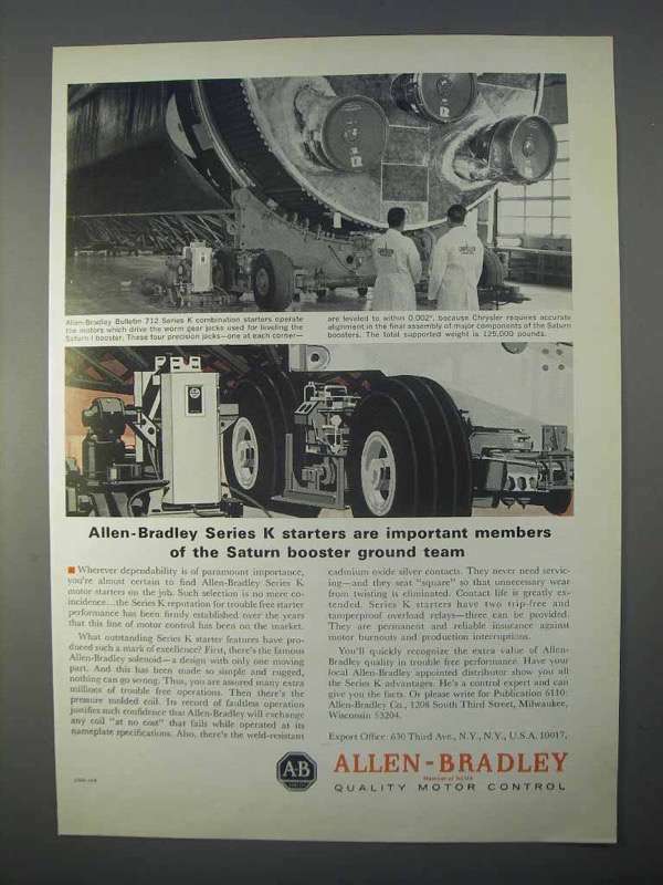 1966 Allen-Bradley Series K Starters Ad - Saturn