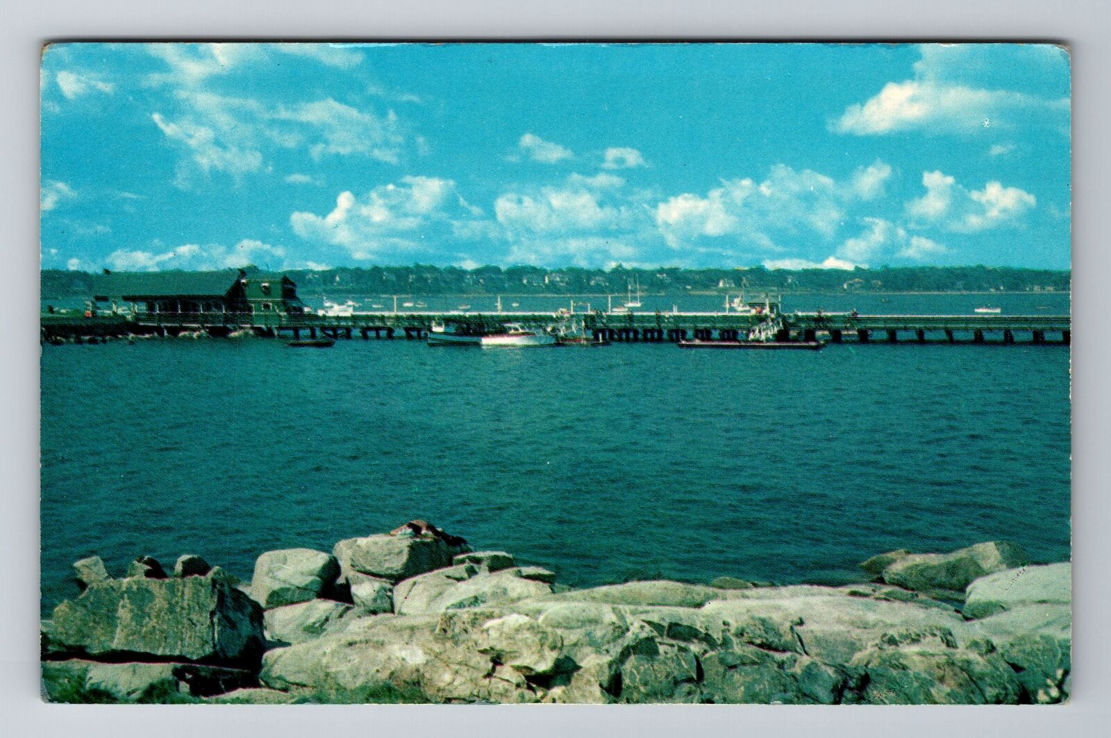 Salem, MA-Massachusetts, Pier At Salem Willows Antique Souvenir Vintage Postcard