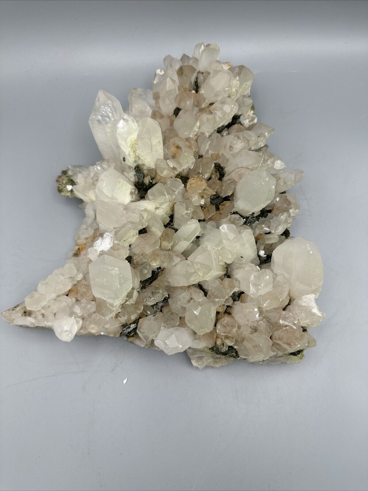 Large Chlorite Quartz with Epidote 9.5” Rare Find
