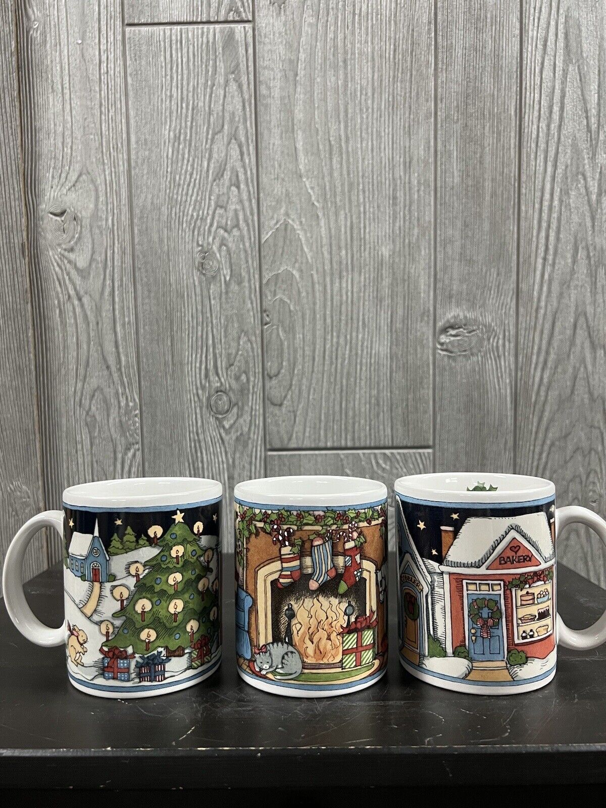 Susan Winget Mugs “Christmas Presents” Collectible Certified International (3)