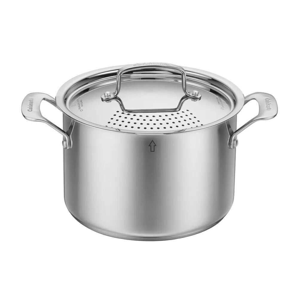 Cuisinart Classic 5.75qt Stainless Steel Pasta Pot with Straining Cover WA