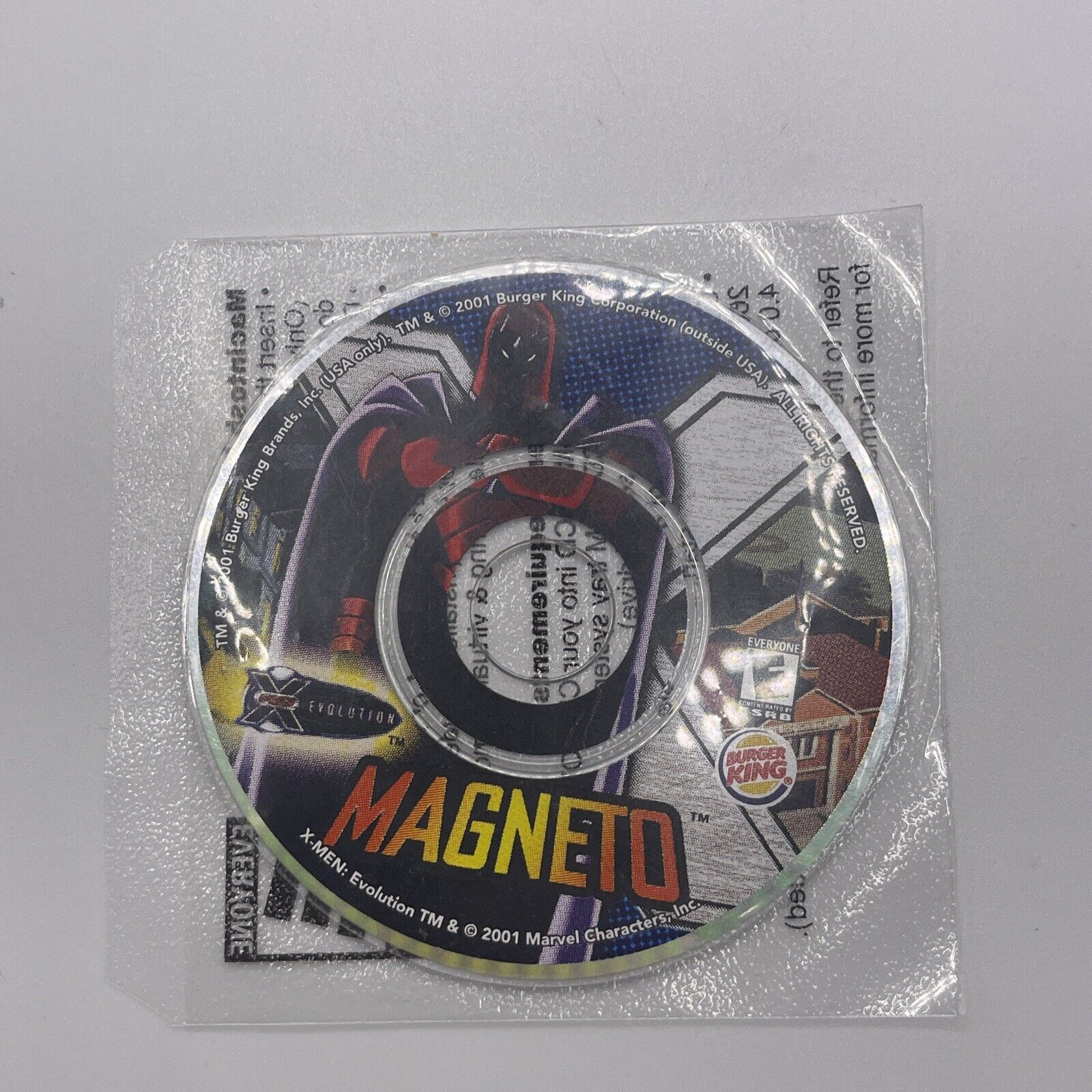 X-Men Evolution Magneto  Mini Disc 2001 Burger King Promotional