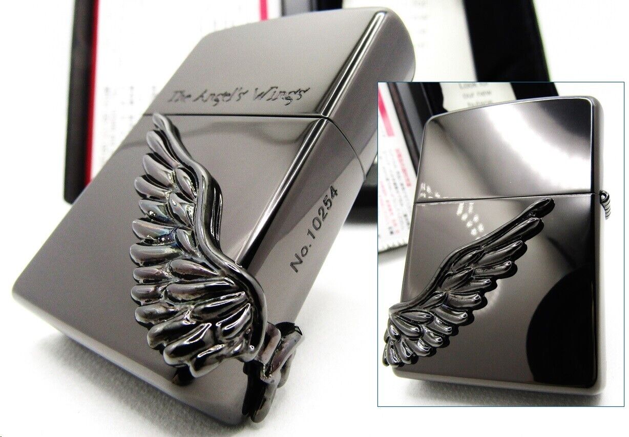 The Angel\'s Wing 3 Sides Metal Black No.10254 Zippo 2011 MIB Rare