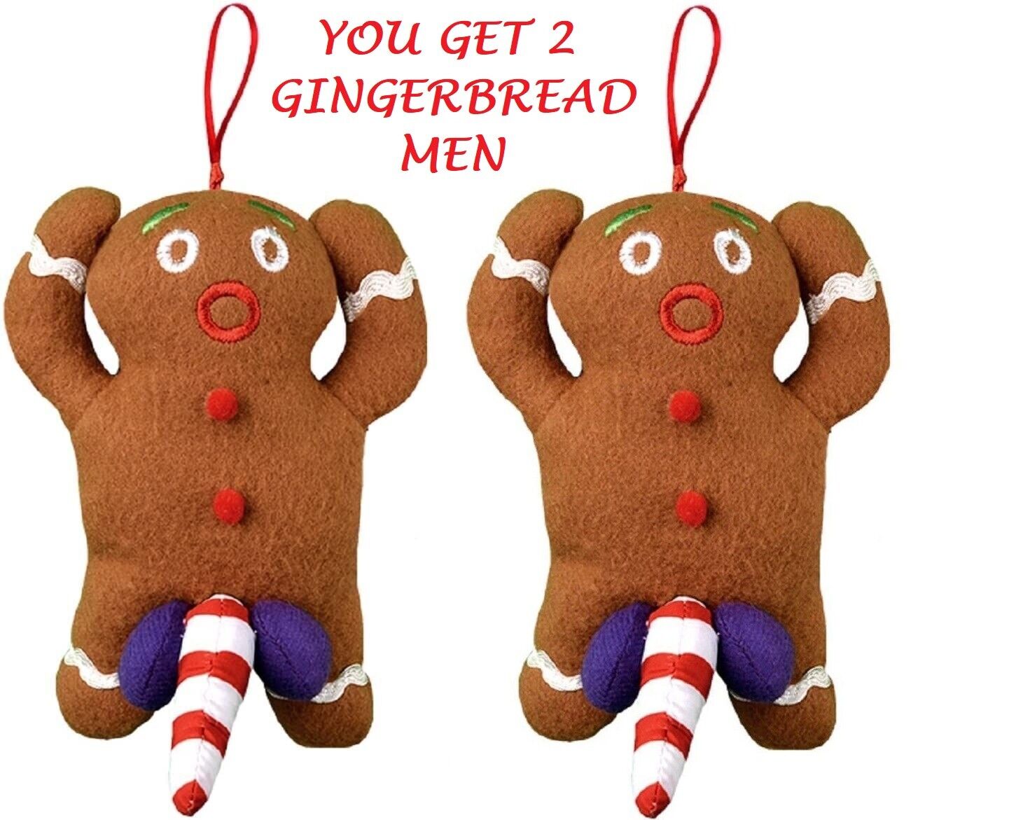Naughty Gingerbread Man (SET OF 2) Ornament-Dirty Talking 
