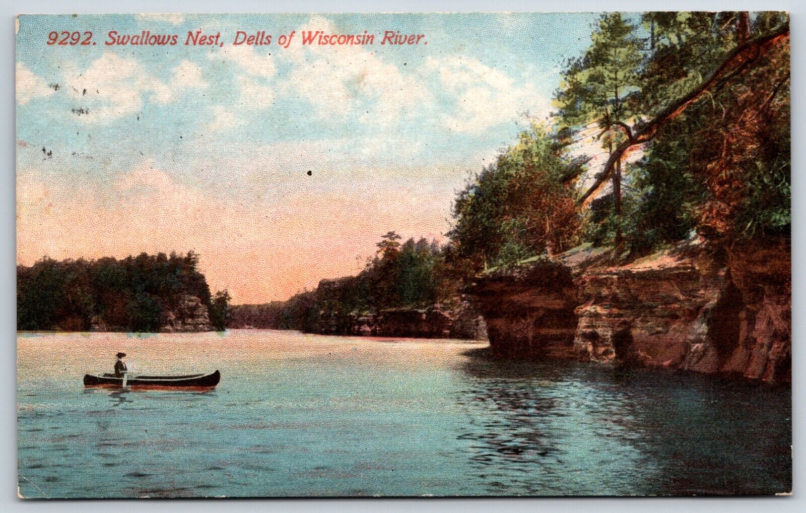 Postcard Swallows Nest, Dells Of Wisconsin River, Wisconsin Posted 1914