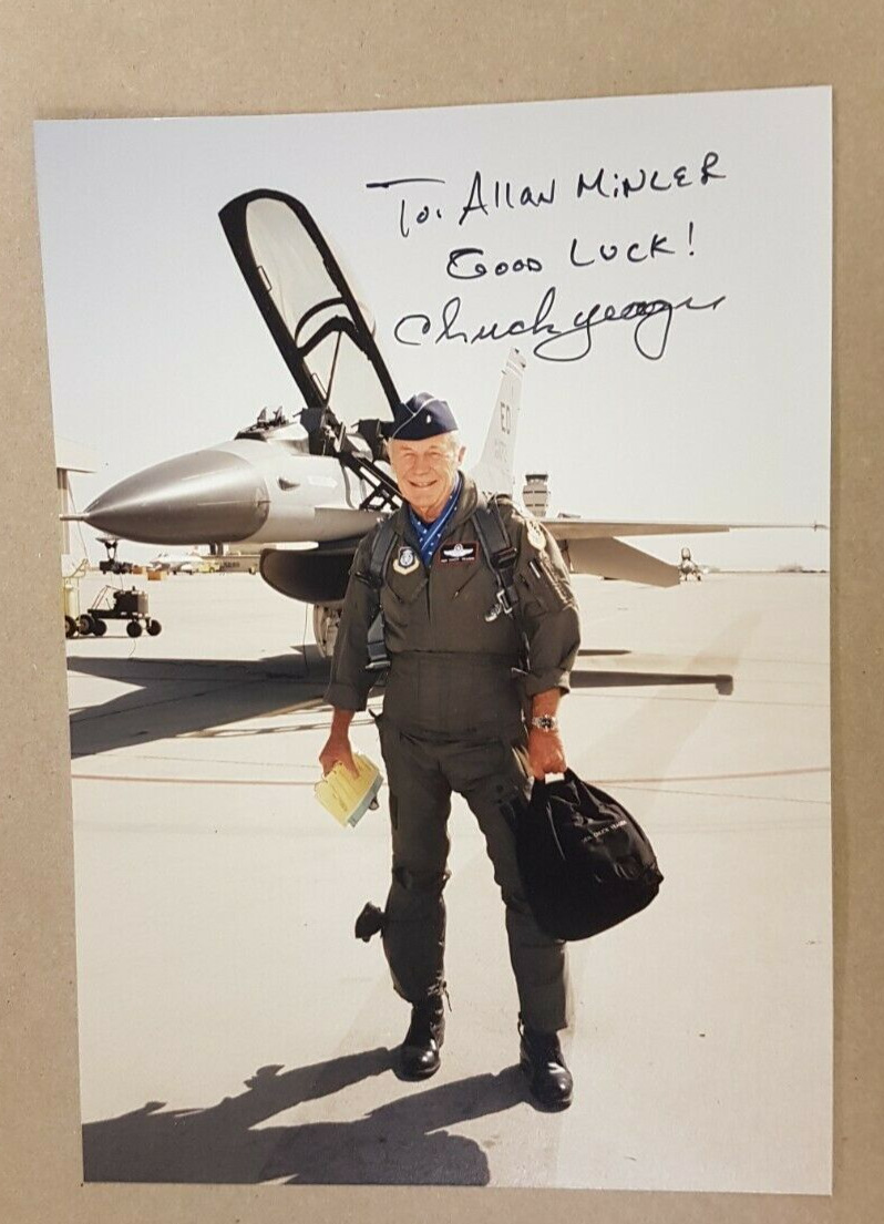 Chuck Yeager Autograph Photo Signed MILITARY plane