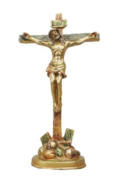 Brass Showpiece Jesus On Cross Statue
