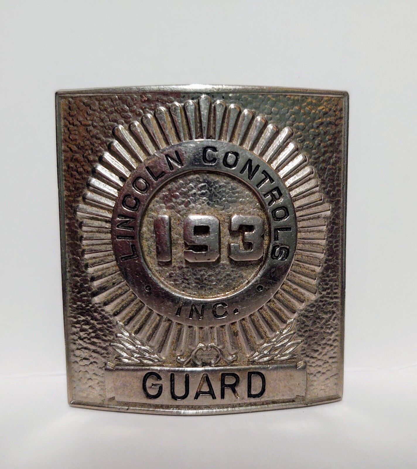 Vintage Obsolete Lincoln Controls, Inc.  Guard Badge #193  New York