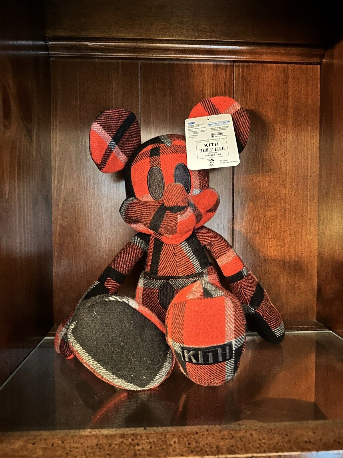 Kith x Disney Large Mickey Plush Plaid KH9403-110 In Hand Really To Ship