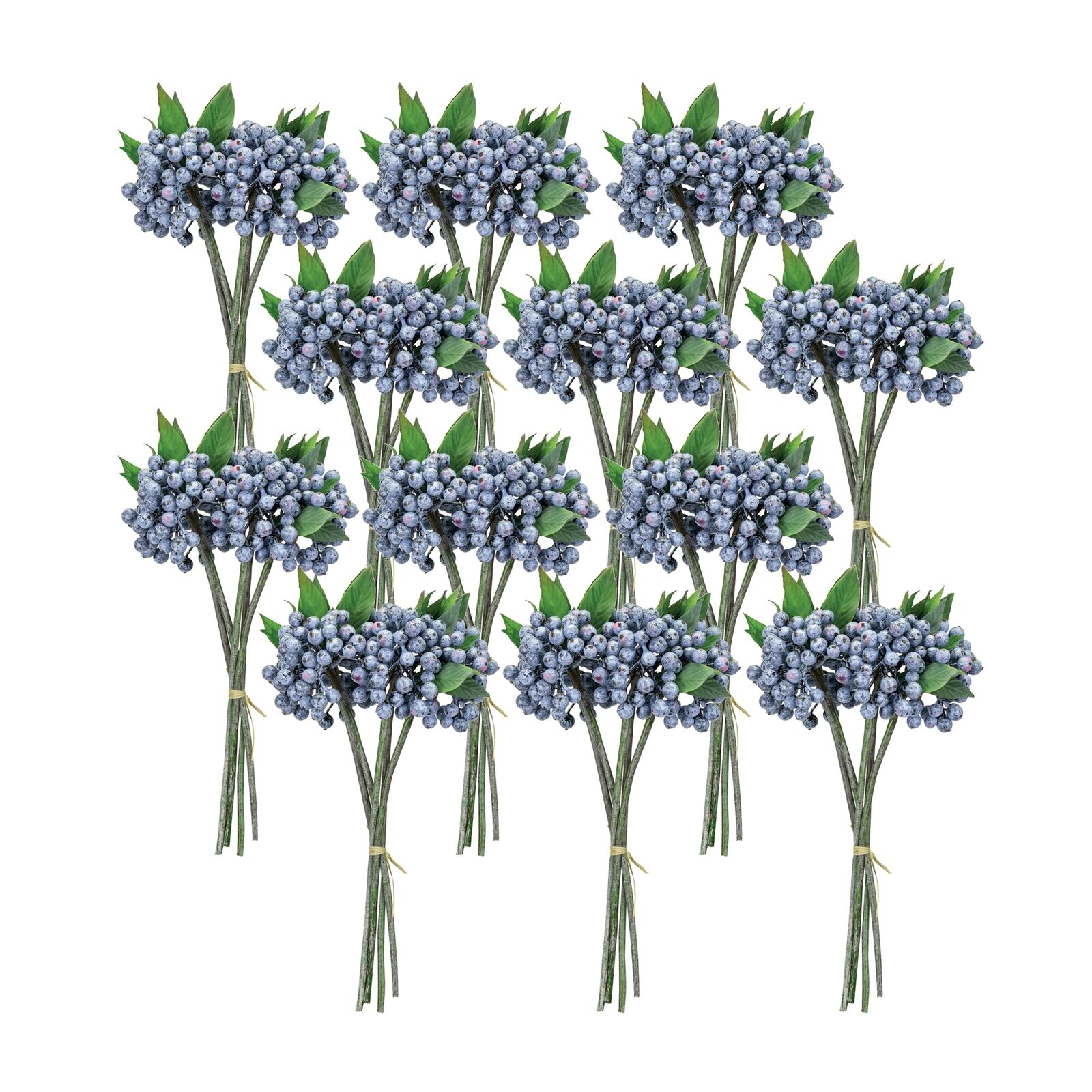 Melrose Blue Berry Foliage Bundle (Set of 12)