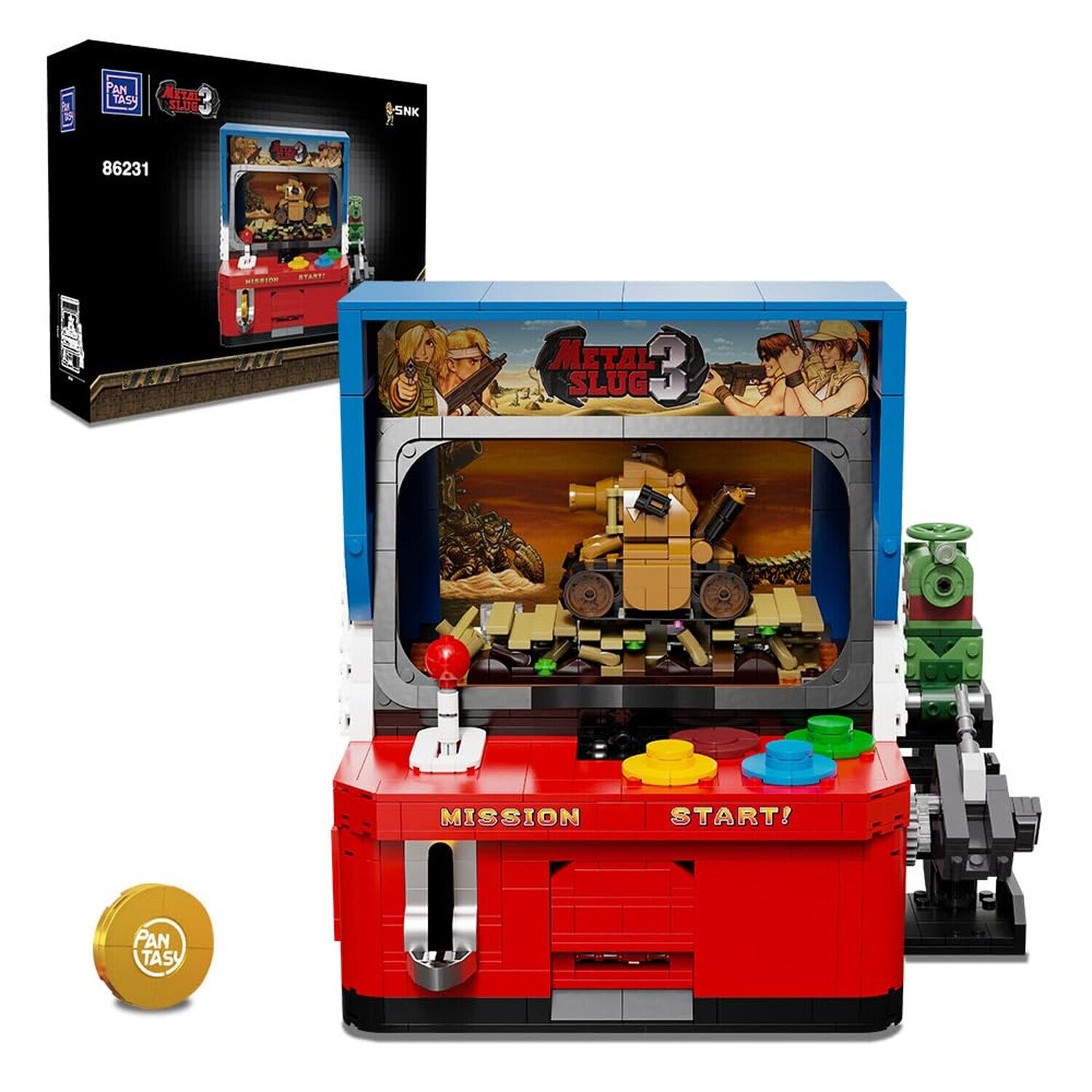 PANTASY Arcade Game Building Set, Metal Slug Arcade Machine Building Kit, Cab...