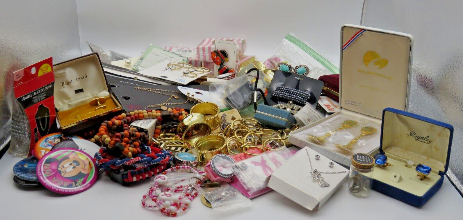 Vintage - Now Junk Drawer Jewelry & Miscellaneous Lot Untested Unsearched Resell