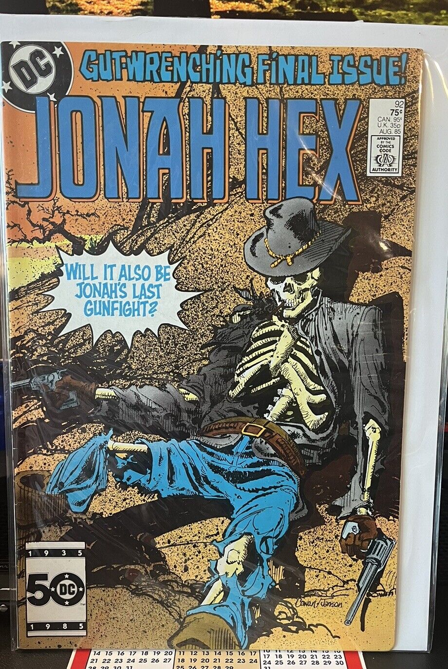 JONAH HEX #92 - CLASSIC HORROR COVER - LAST ISSUE - 1985 Hard To Find