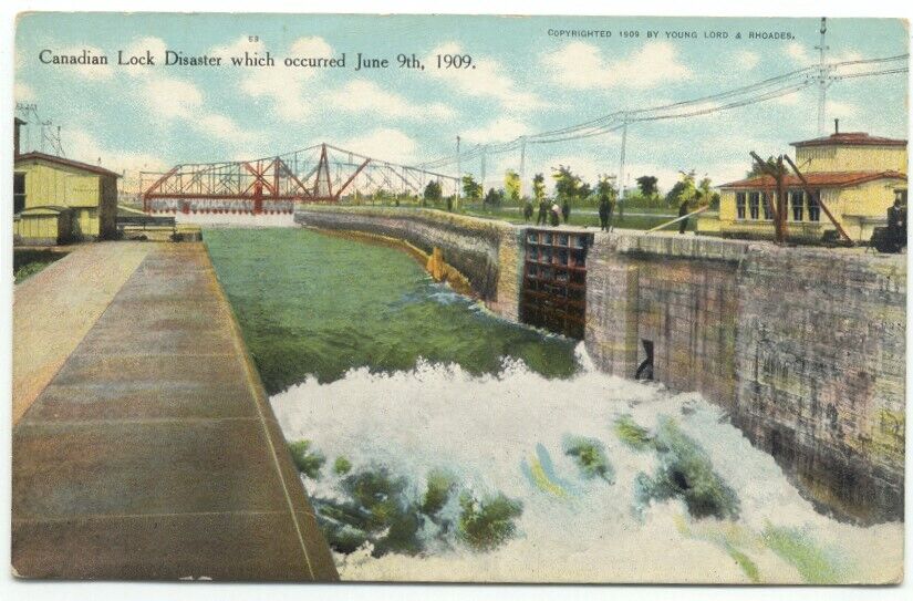 Canadian Lock Disaster 1909 Postcard Canada